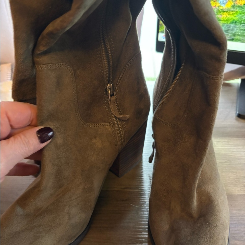 BP Brown Suede Heeled Boots